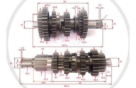 CAJA CAMBIO UM 200 / SUPERLIGHT / TX 200 / RACER 250 RR CAJA CAMBIO UM 200 / SUPERLIGHT / TX 200 / RACER 250 RR