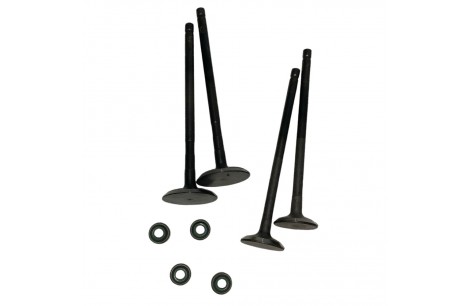 VALVULAS ADMISION / ESCAPE NS 150 / NS 160 PULSAR + RETENES VALVULAS ADMISION / ESCAPE NS 150 / NS 160 PULSAR + RETENES