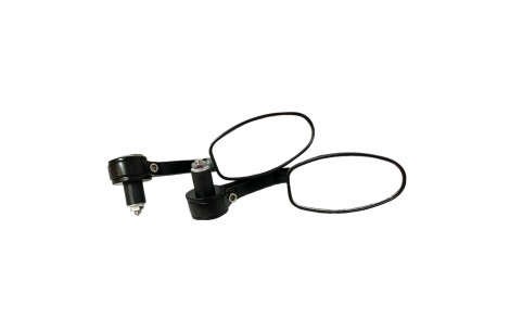 ESPEJOS AL MANUBRIO PRO BIKER TIPO CAFE RACER OVALADO KLM