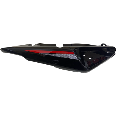 TAPAS LATERALES TRASERAS CG 150 NEGRO / ROJO MOTORRAD