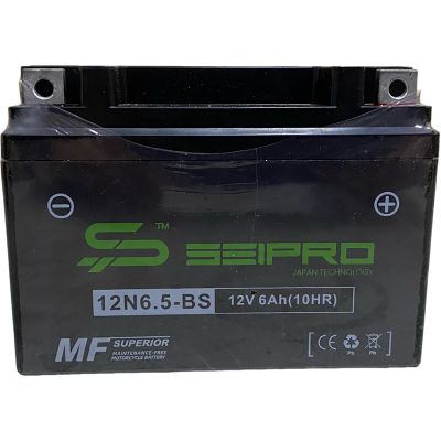 BATERIA 12N6.5 / BTX6.5 / YTX6.5L ACTIVADA SEIPRO BATTERY BATERIA 12N6.5 / BTX6.5 / YTX6.5L ACTIVADA SEIPRO BATTERY