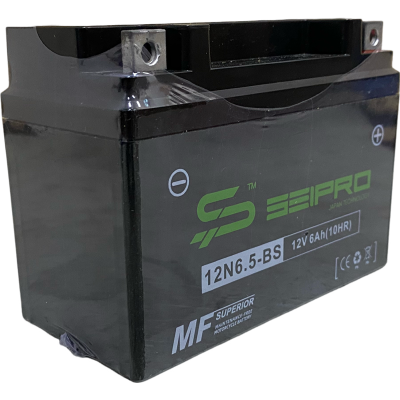 BATERIA 12N6.5 / BTX6.5 / YTX6.5L ACTIVADA SEIPRO BATTERY BATERIA 12N6.5 / BTX6.5 / YTX6.5L ACTIVADA SEIPRO BATTERY