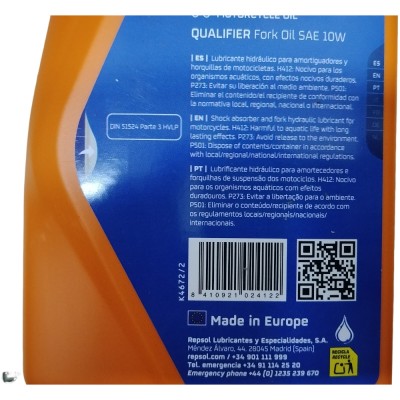 ACEITE TELESCOPICA FORK OIL 10W 1LT REPSOL