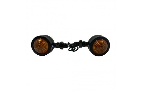 INTERMITENTES CAFE RACER NEGRO PEQUEÑOS HQ NEGRO / PLATEADO