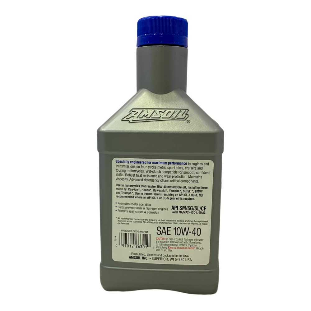 AMSOIL 10W-40 Synthetic Metric Motorcycle Oil (MCF), 56% OFF